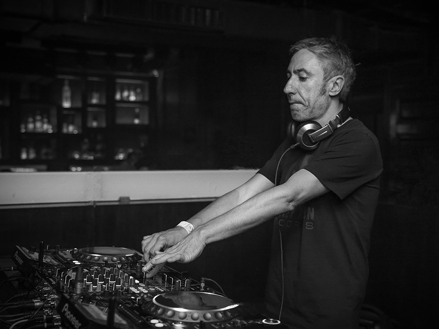 Black-and-white photo of phobos mixing at the decks